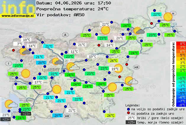 Trenutno vreme po Sloveniji