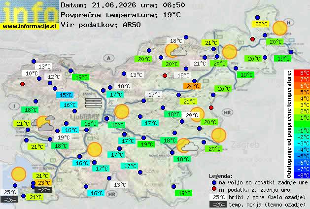 Trenutno vreme po Sloveniji