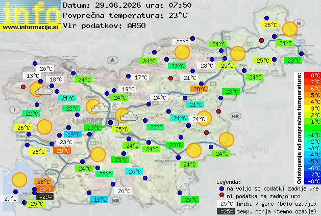 Trenutno vreme po Sloveniji