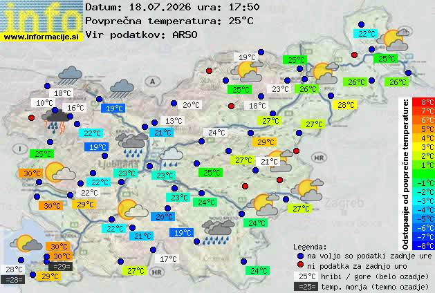Trenutno vreme po Sloveniji