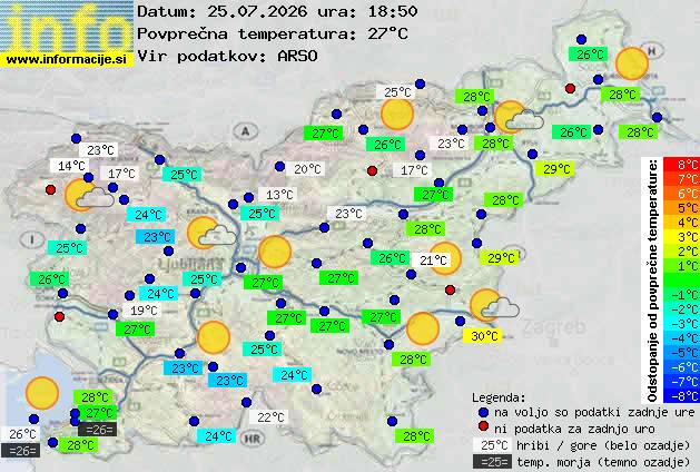 Trenutno vreme po Sloveniji