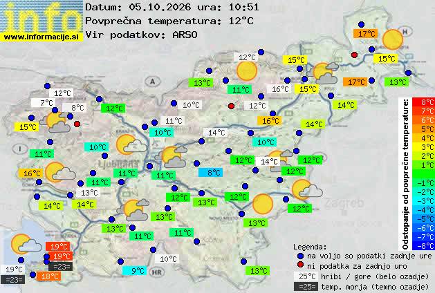Trenutno vreme po Sloveniji