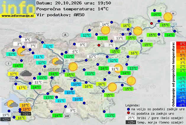 Trenutno vreme po Sloveniji